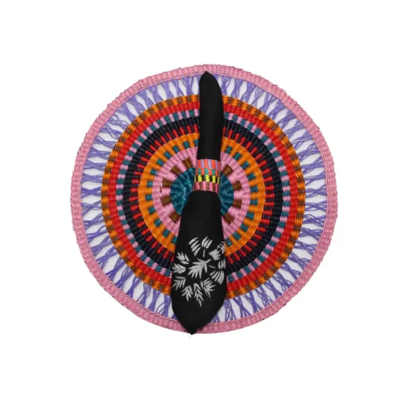 Home-Sensi Studio Round Placemat Shades of purple (Set of 2 Units)