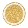 Home-Sensi Studio Round Placemat with beads and seashells (Set of 2 Units)