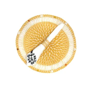 Home-Sensi Studio Round Placemat with beads and seashells (Set of 2 Units)
