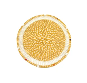 Home-Sensi Studio Round Placemat with beads and seashells (Set of 2 Units)