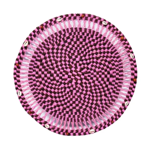 Home-Sensi Studio Round Placemat with Beads & Seashells (Set of 2 Units)