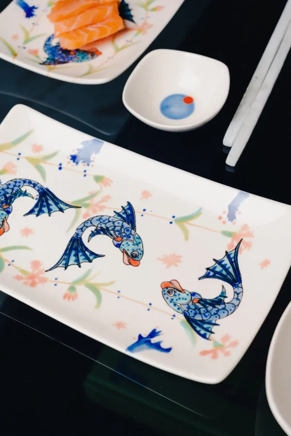 Home-Sensi Studio Sushi Platter “Bosphorus Mermaid” (Set of 4)