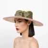 Women's Panama Hats-Sensi Studio Two Tone Cordovan Long Brim Hat